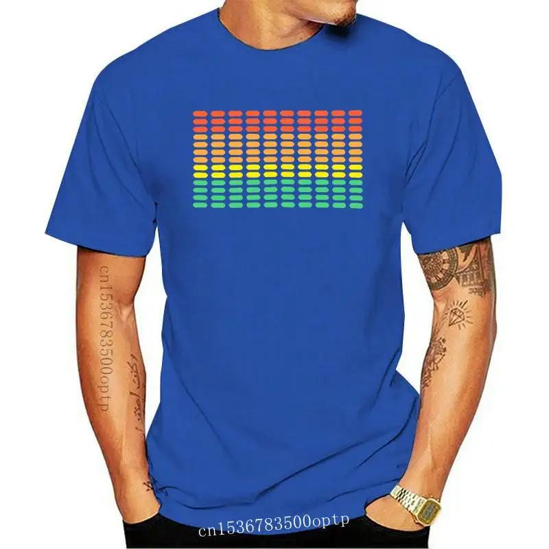 2022 Hot Sale Sound Active Equalizer El T Shirt Equalizer Light Up Down Led T Shirt Flashing Music Activated Led t-shirt S