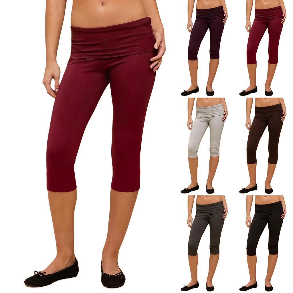 Damenmode Farbe Sexy Schlankmachend Gepolstert Sport Yoga Freizeit Sieben-Punkt-Hose