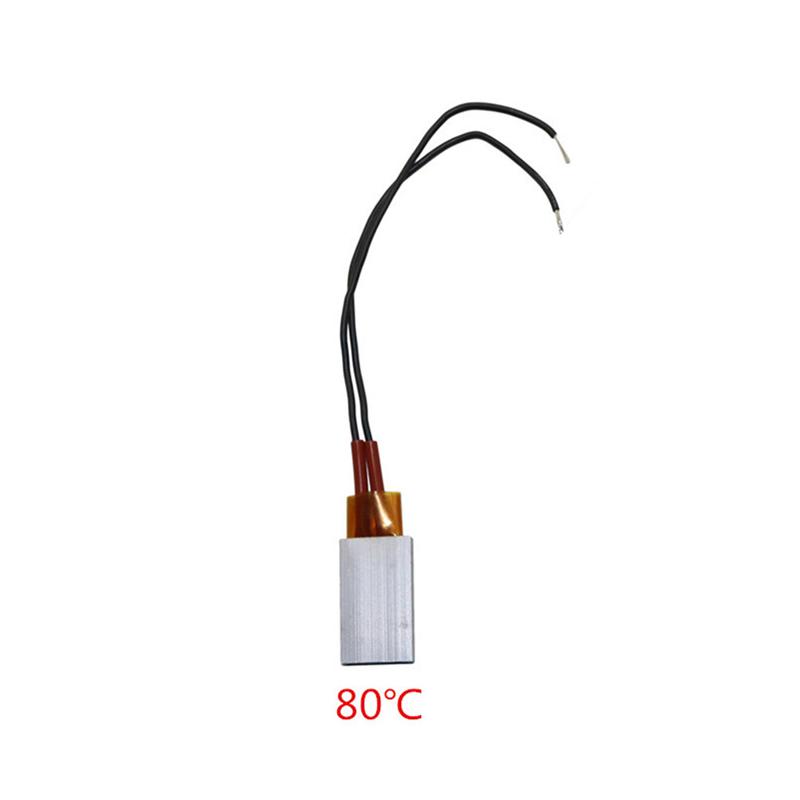 80°/120°/220° PTC Heating Element 12V Applicable Miniature Heating Incubator Pet House Heating Aluminum Shell Electric Heater