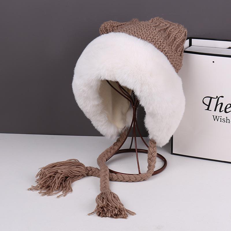 Herbst und Winter neue Plüsch-Ohrenkappen für Kinder zum Warmhalten im Winter, verdickte Ohrenschützer, Lei Feng-Mützen zum Reiten, winddicht und Kälte winte