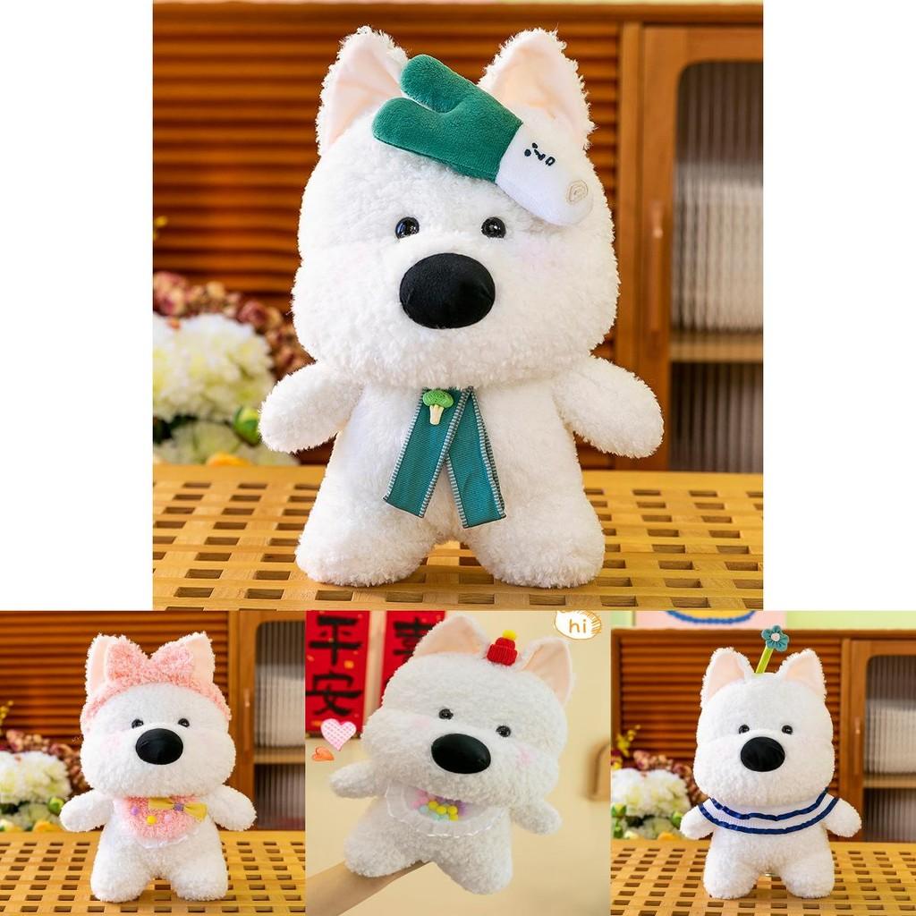 Adorable Plush West Highland White Terrier Dog Doll Soft Stuffed Animal Toy 30cm