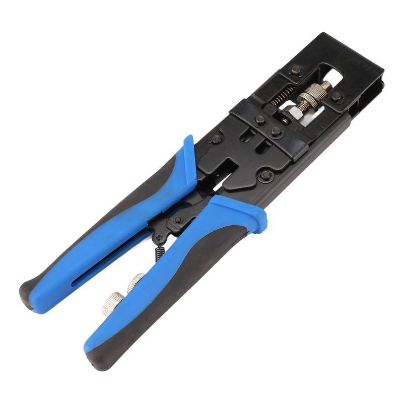 A84E-1Pc Durable Coax Compression Crimper Tool BNC/RCA/F Crimp Connector RG59/58/6 Cable Wire Cutter Adjustable Crimping Plier