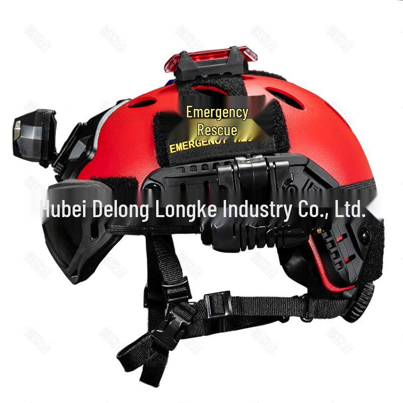Set Casco di Salvataggio Nero e Rosso: Pronti per il Salvataggio da Terremoti e Acqua con Accessori Personalizzati