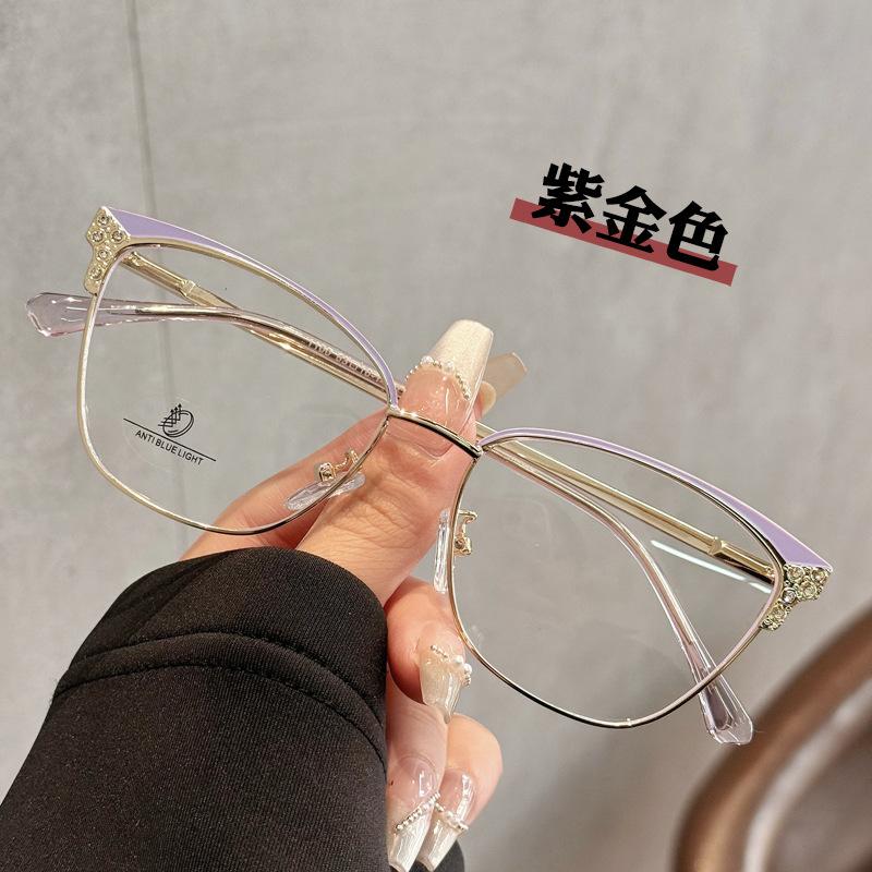 

Fashion Trendy Women s Glasses Frame Cat Eye Shape Anti Blue Light Women s Eyeglasses High Quality Decorative Glass