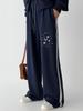 THE GREEN LAB Lace Side Line Track Pants [Navy]
