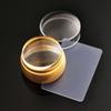 Silicone Nail Stamper Scraper Templates With Cap Clear Jelly Silicone Head Nail Stamp Scraper Stamping Polish Print Diy