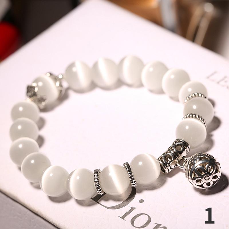 Новые продвинутые простые опаловые браслеты-шармы Модные ювелирные изделия Подвески Аксессуары Браслет для женщины Браслеты с кристаллическими бусинами 1