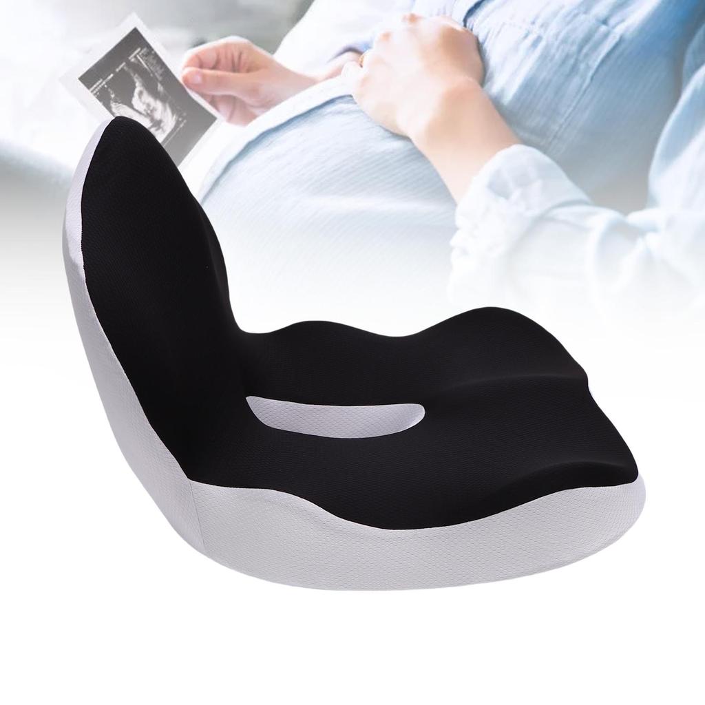 Seat Cushion and Lumbar Support Pillow One Piece Back Support   Chair Cushion with Removable Washable Cover