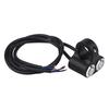 Motorbike 22mm 7/8" Handlebar Switch Blue LED Manual-Return Headlight DRL ON-OFF