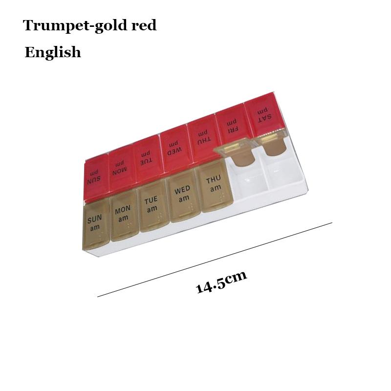 Shunshi Weekly Pill Organizer with Am/Pm Compartments Travel Pill Boxes 7 Day 2 Times A Day Tablet Dispenser with 14 Compartment