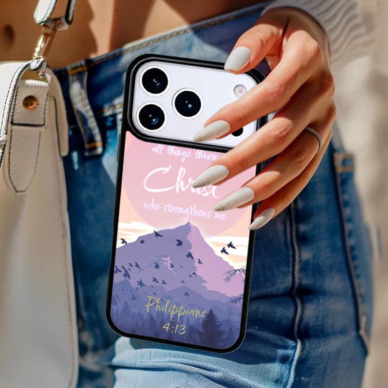 Bible Philippians Jesus Christ Phone Case For iPhone 17 Air 14 15 13 12 Max Cover For Apple 14 15 16 16e 11 Pro Max Plus Coque
