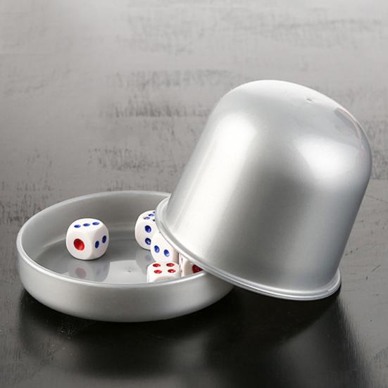 1 Set Würfelbecher mit Basis 6 Dot Dice Heavy Duty Manual Shaker