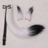 Fox Ears Tail Set Handmade Plush Animal Cosplay Props Realistic Design Role Play Halloween Party Accessories