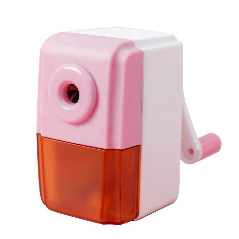 Creative Adjustable Thickness Cartoon Hand-Crank Lead Pencil Sharpener, Bite-Proof for Children.