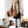 Fashionable Large Capacity Pu Tote Bag For Women Stylish Commuter Handbag In Black Silver White And Brown