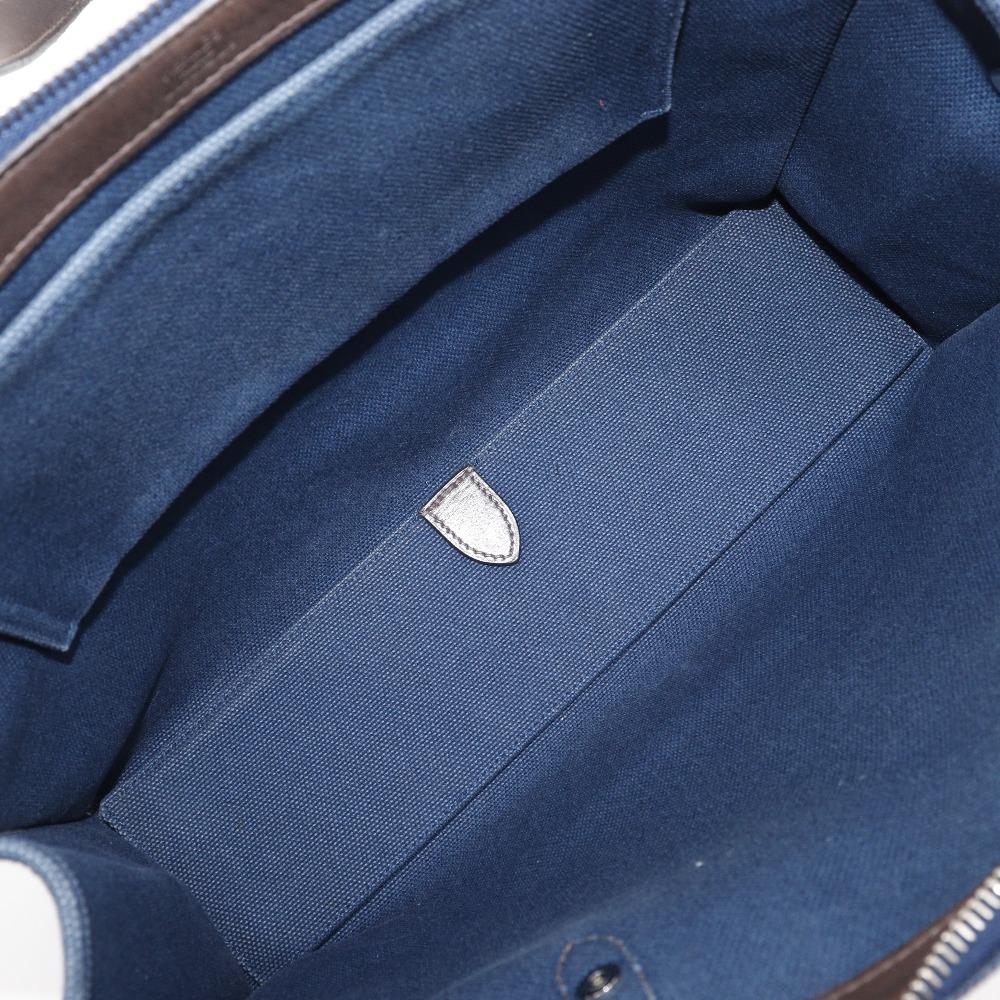 Hermes Kavasmira PM Handbag MedorHardware Navy Blue Canvas Unisex Used