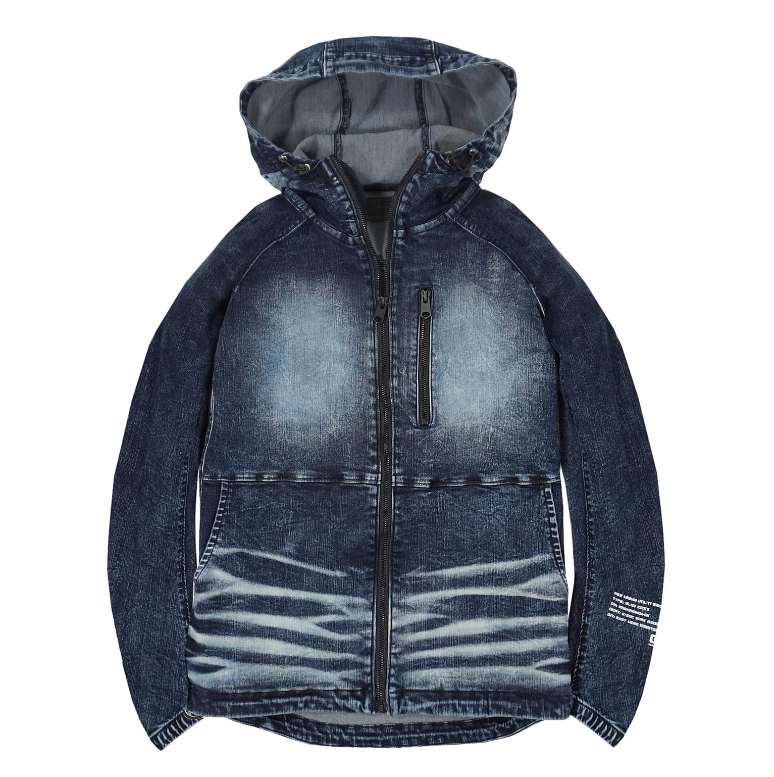 

GK GLOW KICKS Denim Zip-Up Hoodie GKW-5100 Navy, Size M, Keizok Workwear