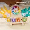 Preschool Mathematics Teaching Board Hands-on 2-in-1 Math and Clock Learning Toy