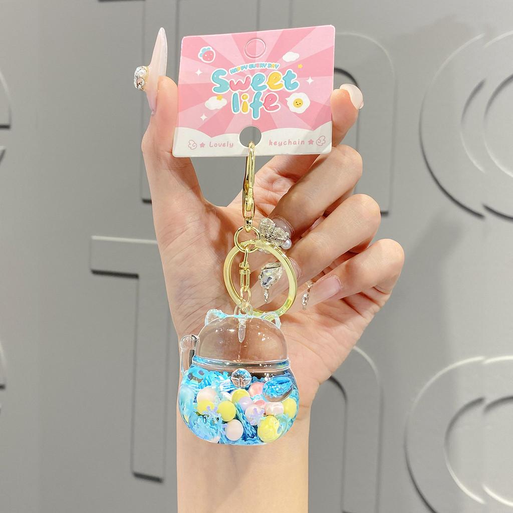 Liquid Eyecatching Acrylic Panda Keychain Trendy And Fun Gift For Friends Family And