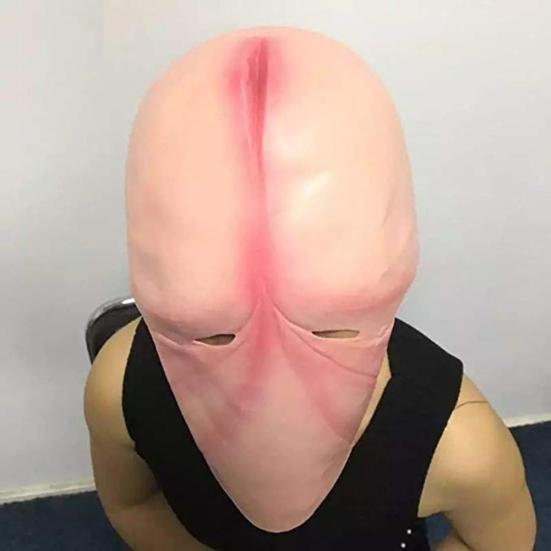 Lustige Latex Kopfmaske Halloween Streich Witz 3D Penis Schwanz Party Cosplay Kostüm