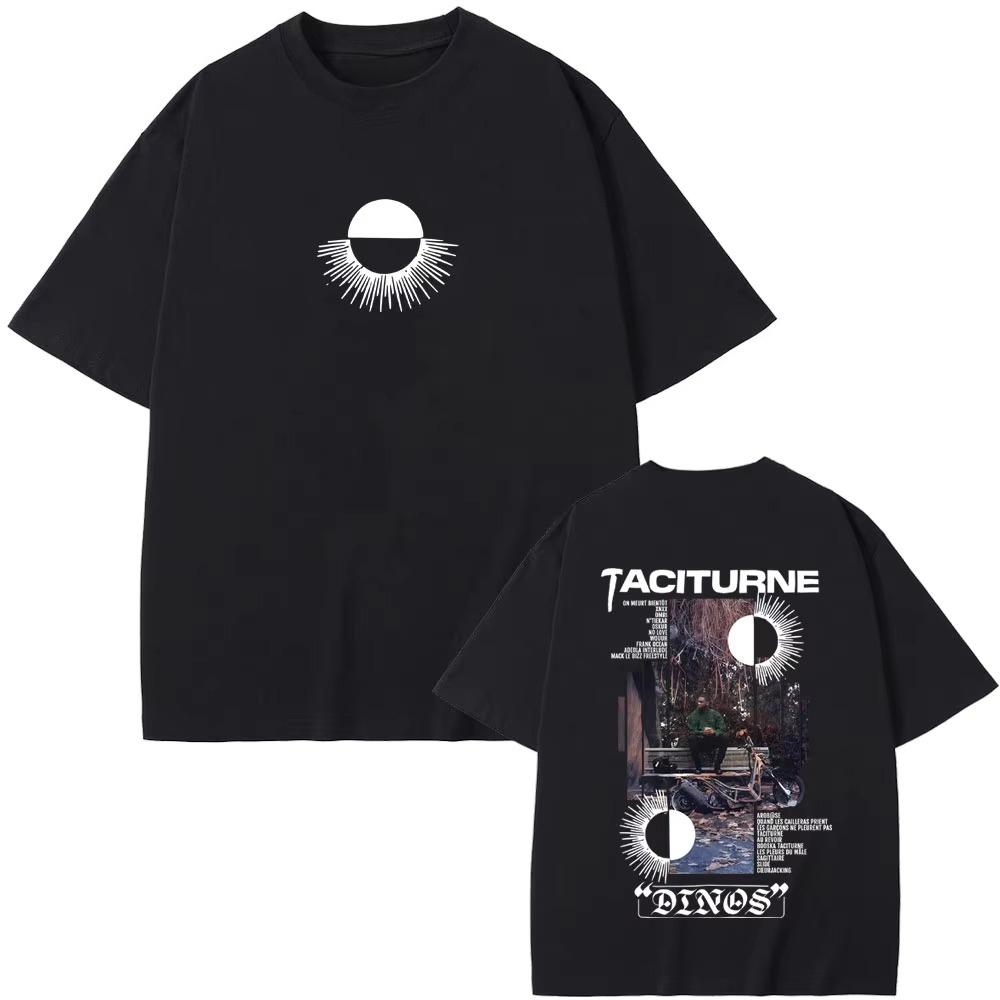 Rapper Dinos Taciturne Merch Tshirt Men Women Hip Hop Fashion Casual Short Sleeve T Shirts Male Casual Retro Cotton Tshirts