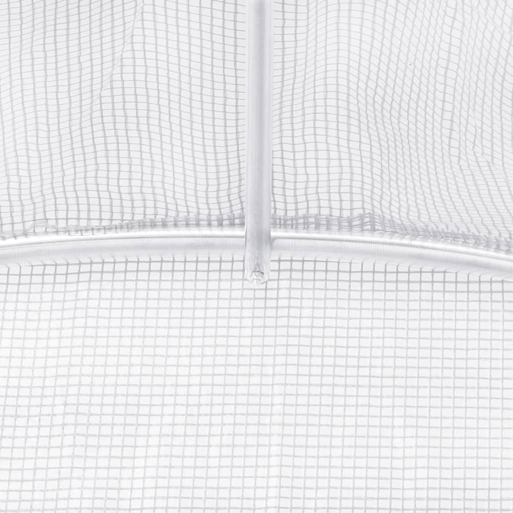 Greenhouse with Steel Frame White 100 m² 20 x 5 x 2.3 m