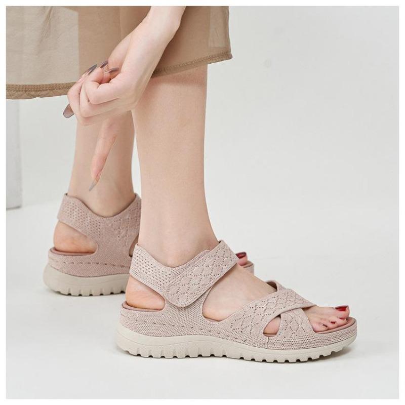 Fashion GKTINOO Women New Fashion Sandals 2025 Summer New Outdoor Sports Beach Wedge Height Increase Womens Comfortable Opened Toe Shoes
