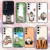 Fat T-Tiger Phone Case For Samsung Galaxy A73,A72,A71,A70,A53,A52,A51,Others Soft Black Cover