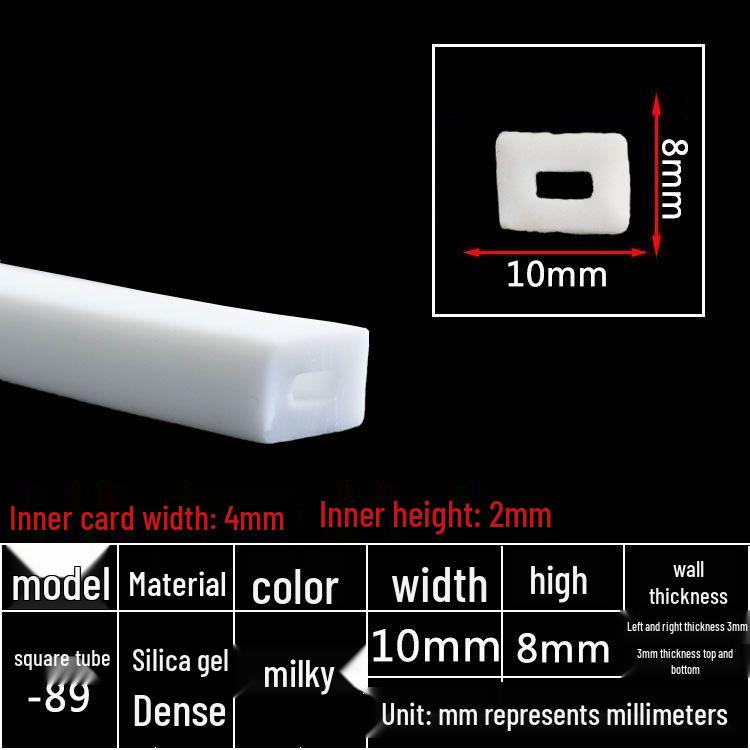 High-Temperature Resistant Silicone Square Tubing: Durable, Customizable, Aging-Resistant Rubber Sheath and Hollow Sealing Strip.