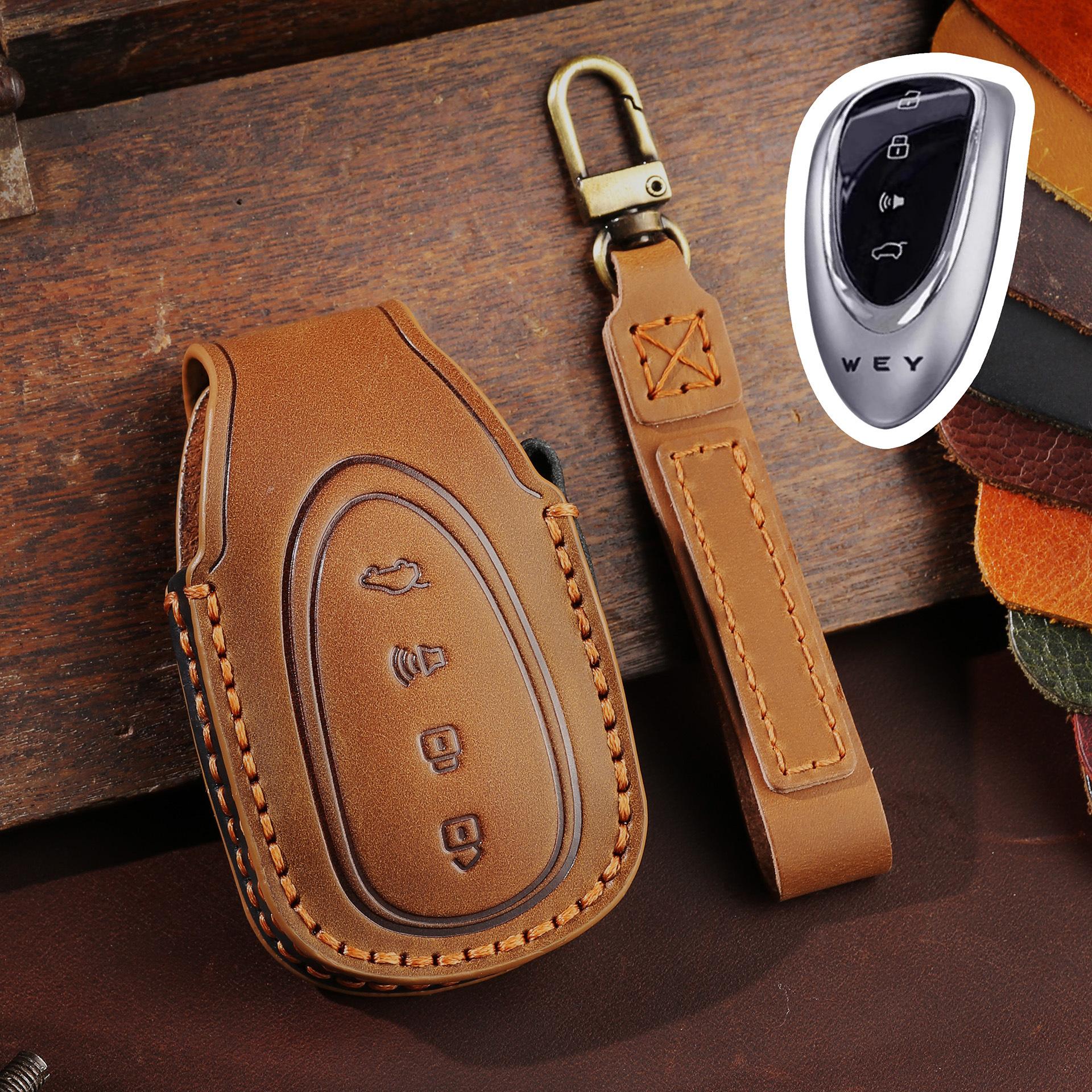 Dedicated To Wei Brand Blue Mountain Key Set Great Wall Wei Brand Mocha Dht-Phev High-End Leather Shell Buckle