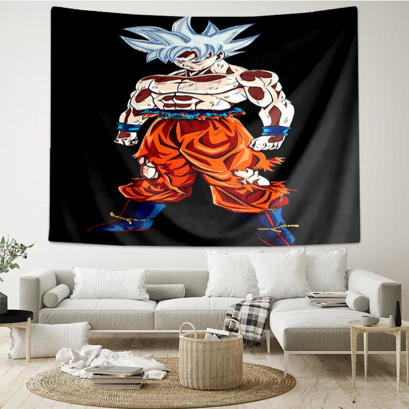 Dragon-Ball Druck Wandteppich, Hintergrund, Einfache Montage, Ideal für Schlafzimmer, Büro & Wohnzimmer, mit Ästhetischer Wanddekoration.