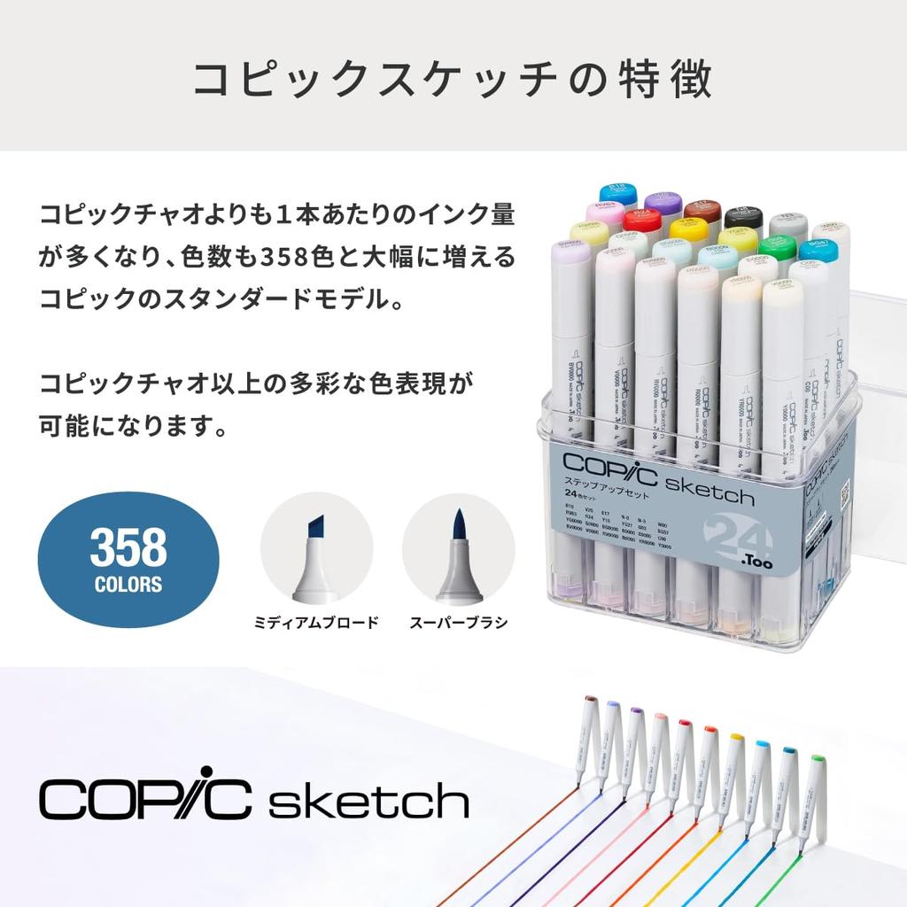 Copic Too Sketch Set Multicolor Illustration Markers [Limited Edition] Step-Up