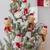 Christmas Floral Teddy Bear Scarf Pendant - Cute DIY Apparel Gift