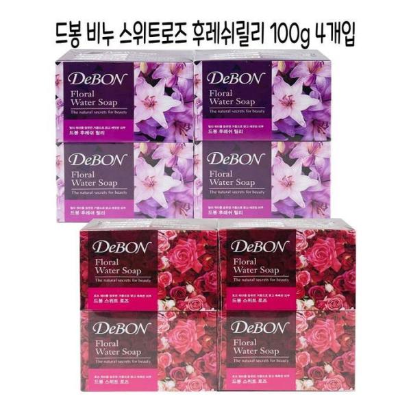 [OF40P9PQ] 4-pack of 100g Soap, Sweet Rose Fresh Lily (12115227) Sweet Rose