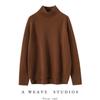 Women's Thick Wool Turtleneck Sweater - Loose Fit, Plus Size, Autumn/Winter Trendy Style.