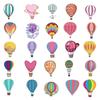 50PCS Cute Hot Air Balloon Stickers - Waterproof Cartoon Decorations for Milk Tea Cups.