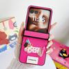 Cartoon PU Leather Phone Case for Samsung Galaxy Z Flip 7 6 5 4 3 Flip7 Flip6 Flip5 Flip4 5G Shockproof Hinge Protective Cover