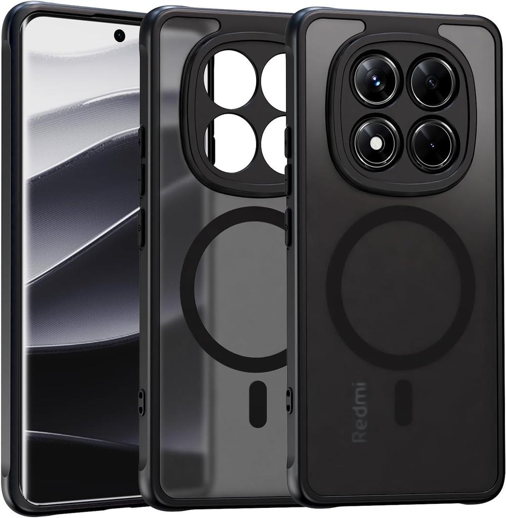 Etui Do Magsafe Czarne Matowe Do Xiaomi Redmi Note 14 Pro 5G / 14 Pro Plus