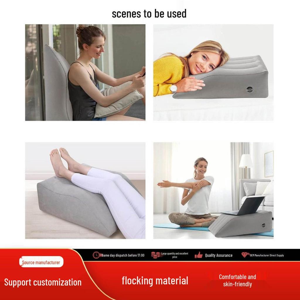 PVC Inflatable Wedge Pillow: Leg Rest, Lumbar Support, and Backrest Cushion