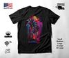 Tropical Palm Tree Sunset Neon Graphic T-Shirt Black Unisex S-2XL