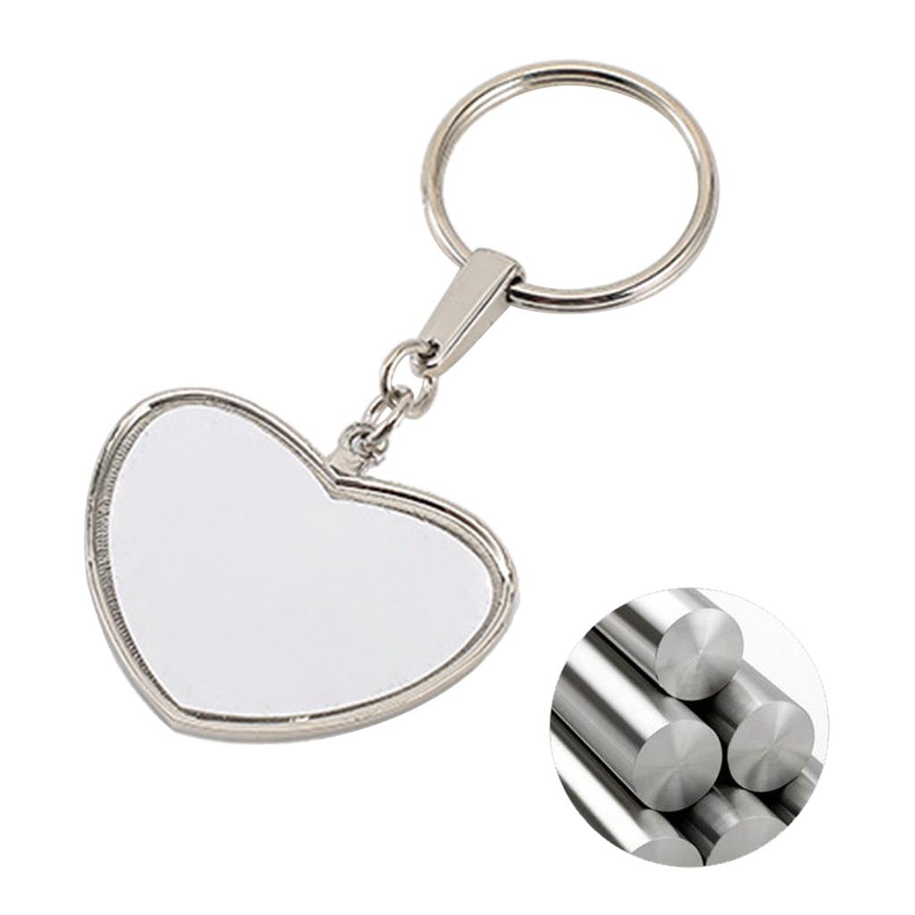 Sublimation Blank Keychain with Metal Keyring Heat Transfer Keychain for Christmas Children Day Birthday Present