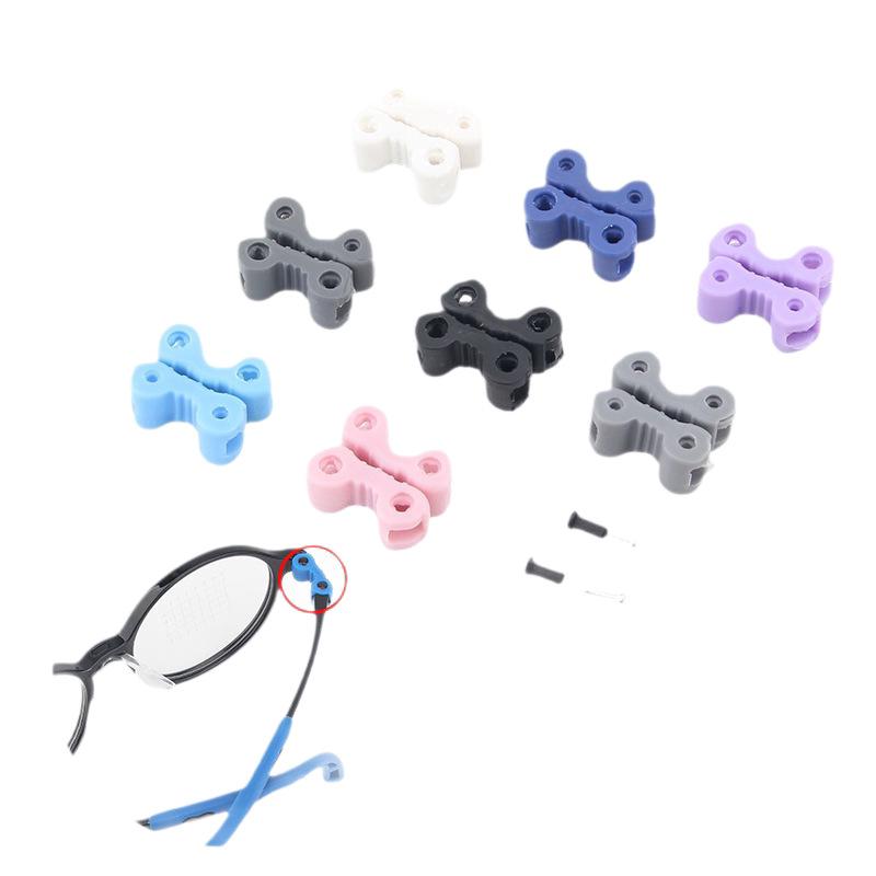 Gambe Occhiali in Silicone per Bambini Cerniera Occhiali Vite Antiscivolo Fissaggio Braccio Occhiali Sostituzione Accessorio Montatura Multicolore