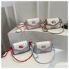 Cute Apple Plaid Patchwork Pu Shoulder Bags for Women Ctrast Color Sweet Bow Ladies Crossbody Bag Portable Girls Handbags