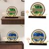Quicksand Decor Creative Sandscape Round Versatile Ornament Flowing Sand Painting for Desk Bookshelves Home Living Room Wedding