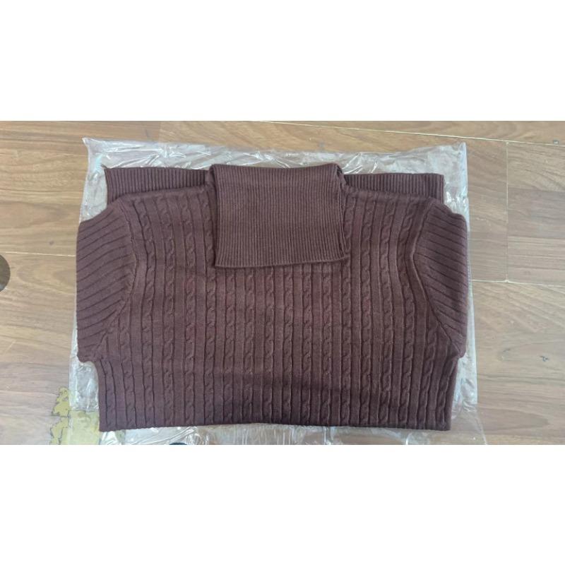 Nový pánský svetr s vysokým výstřihem jednobarevný svetr Pletený teplý ležérní rolák Vlněné pánské zimní venkovní topy