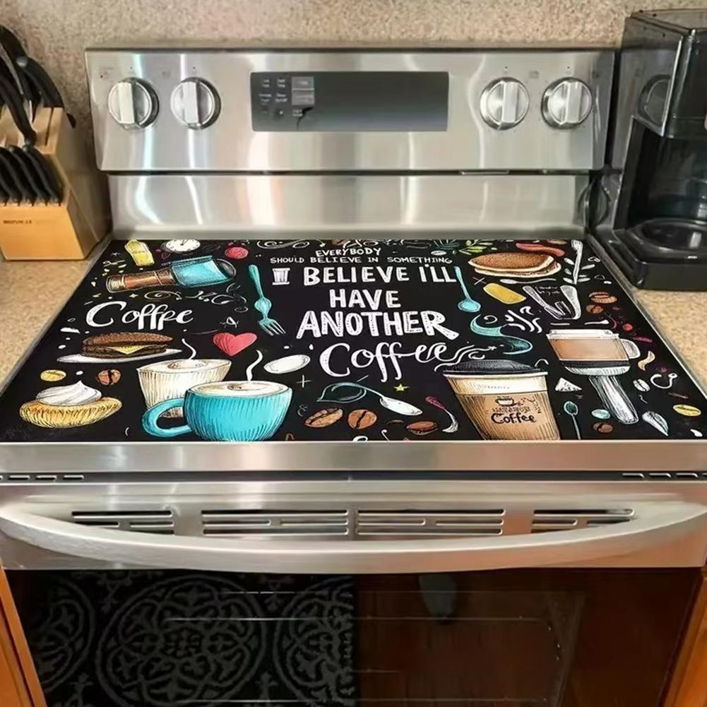 Gas Stove Protectprotective Mat Kitchen Reusable Burner Covers Mat Protector Cleaning Pad Water-Absorbing, Oil-proof Anti-slip
