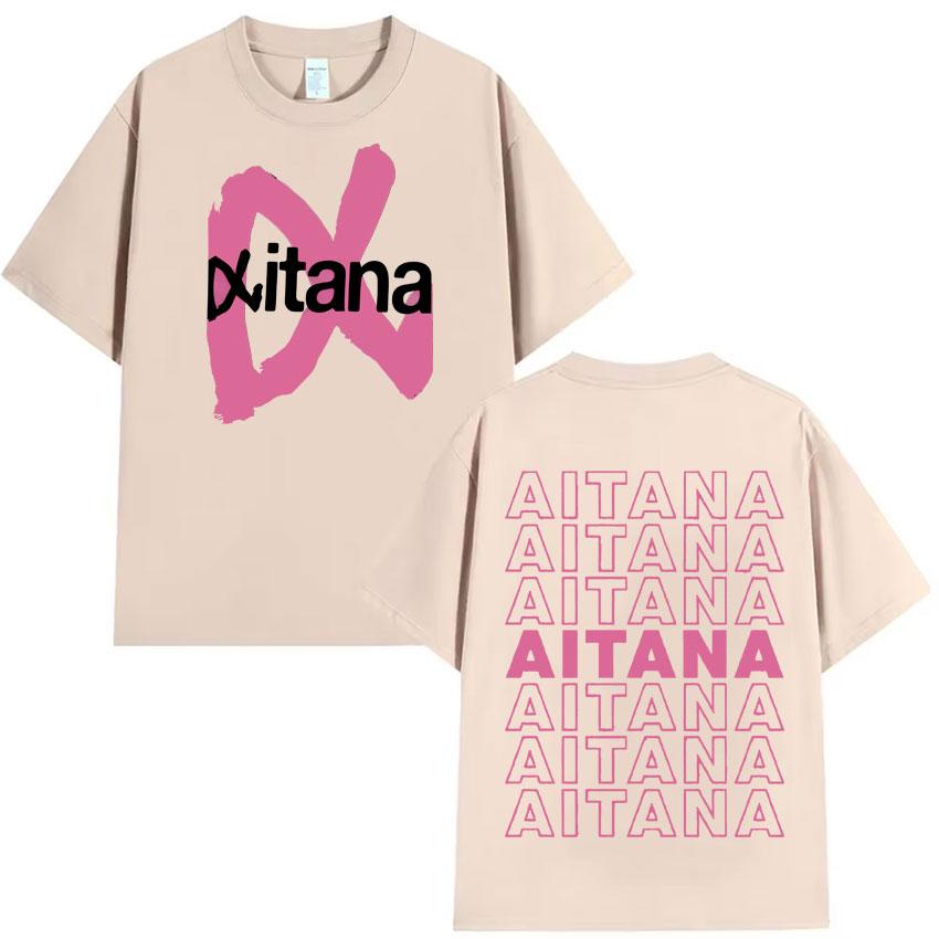 Summer Hot Sale Trendy 2025 Singer Aitana Ocana Tour Hippie T Shirts Cotton Tshirt Mens Y2K Casual Short Sleeves Tops Streetwear