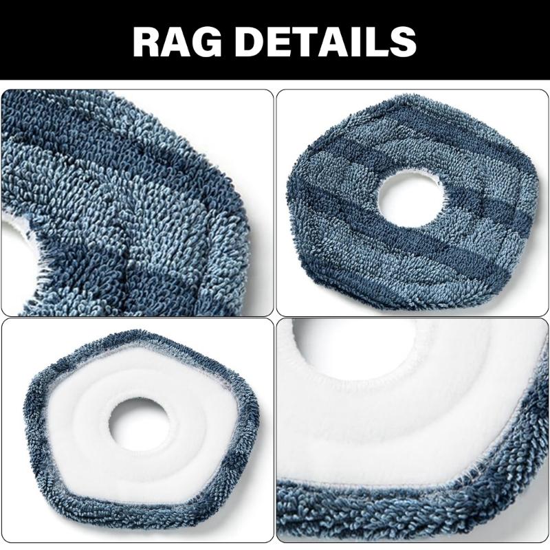 Fiber Replacement Accessories Suitable For X10 Omni Robot Vacuum Refill Includes 6 Mop Cloths And 8 Dust Collection Bags