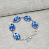 Tanzanite Gemstone Handmade Solid 925 Sterling Silver Jewelry Anniversary  Bracelets For Her