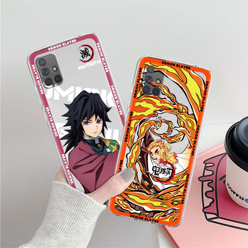 Demon Slayer Cute Clear Case For Samsung Galaxy A52 A12 A51 A32 A21s A71 A32 A22 50 A70 A31 A72 5G Phone Cover
